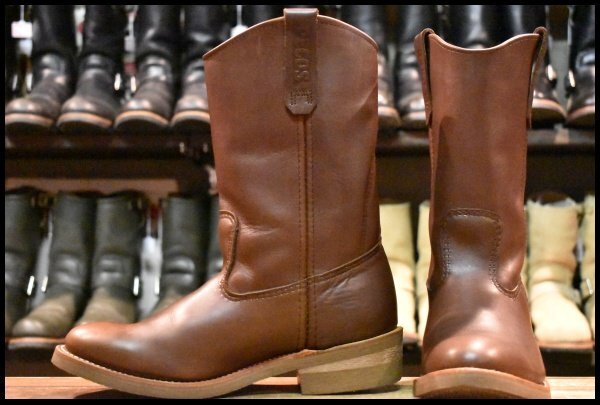 【7.5E 美品 24年】レッドウィング 1155 ペコス 茶 ブラウン ベルバリタン ロング プルオン ブーツ redwing pecos HOPESMORE