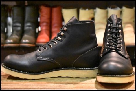 【8D 良品 11年】レッドウィング 8165 アイリッシュセッター 黒 ブラッククローム プレーントゥ 編み上げ ブーツ redwing HOPESMORE