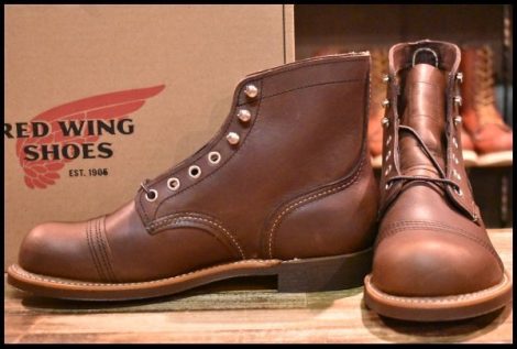 【7D 箱付 未使用 22年】レッドウィング 8111 アイアンレンジャー アンバー ハーネス キャップトゥ ブラウン ブーツ redwing HOPESMORE