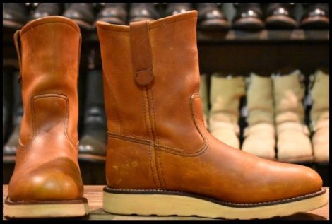 【6.5D 良品 羽タグ 99年】レッドウィング 866 ペコス 茶 オロイジナル プルオン ブーツ redwing pecos HOPESMORE