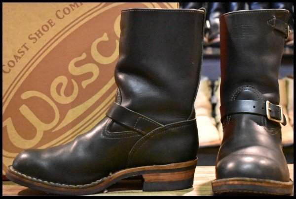 【9.5E 箱付 良品 07年】WESCO ウエスコ カスタムボス ブラック 黒 9インチハイト ビブラム430シングル エンジニア ブーツ BOSS HOPESMORE