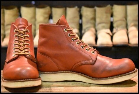 【8D 良品 10年】レッドウィング 8166 アイリッシュセッター 赤茶 オロラセット プレーントゥ ブーツ redwing HOPESMORE