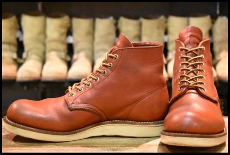 【8D 良品 10年】レッドウィング 8166 アイリッシュセッター 赤茶 オロラセット プレーントゥ ブーツ redwing HOPESMORE