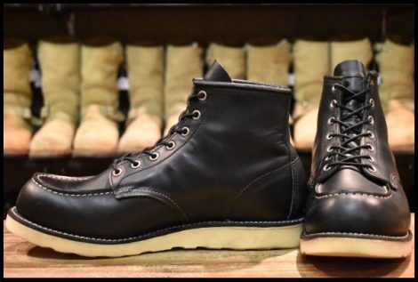 【10D 良品 10年】レッドウィング 8179 アイリッシュセッター 黒 ブラッククローム モックトゥ 編み上げ ブーツ redwing HOPESMORE