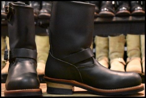 【8D 箱付 美品 08年】レッドウィング 2268 エンジニア 黒 ブラッククローム スチールトゥ ブーツ redwing HOPESMORE