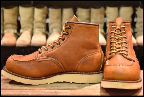 【7.5E 美品 サイド羽タグ】レッドウィング 875 アイリッシュセッター 茶 オロイジナル モックトゥ ブーツ redwing HOPESMORE
