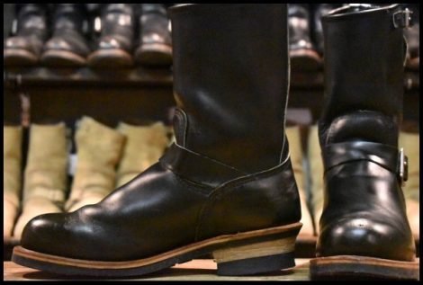 【10D 良品 PT99プリント 旧シルエット 03年】レッドウィング 2268 エンジニア 黒 ブラック スチールトゥ ブーツ redwing HOPESMORE