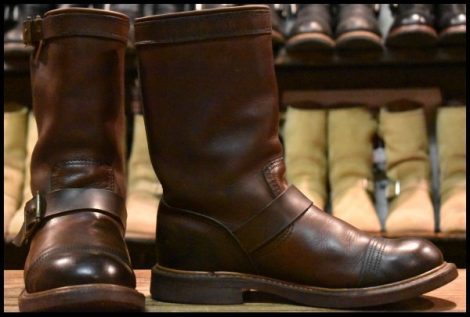 【8D 良品 11年】レッドウィング 8121 エンジニア アイアンスミス アンバーハーネスプルアップレザー 茶 ブーツ redwing HOPESMORE