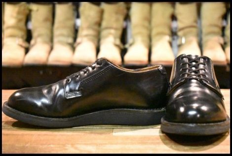 【6D 良品 22年】レッドウィング 101 ポストマン シューズ 黒 ブラック シャパラル 短靴 レースアップ ブーツ redwing HOPESMORE