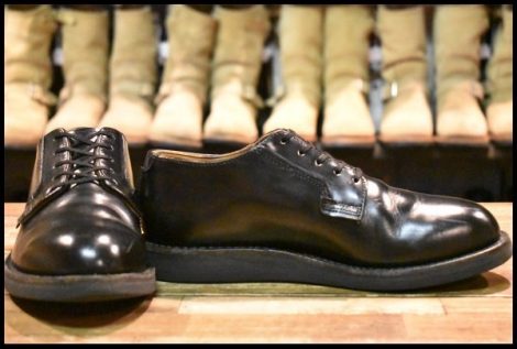 【6D 良品 22年】レッドウィング 101 ポストマン シューズ 黒 ブラック シャパラル 短靴 レースアップ ブーツ redwing HOPESMORE