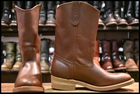 【8E 箱付 未使用 24年】レッドウィング 1155 ペコス 茶 ブラウン ベルバリタン ロング プルオン ブーツ redwing pecos HOPESMORE