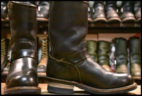 【6.5D 良品 PT91プリント】レッドウィング 2268 エンジニア ブラッククローム スチールトゥ プルオン ブーツ redwing HOPESMORE