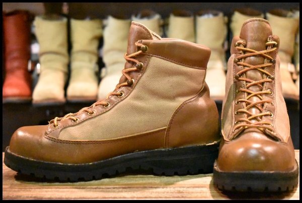 【7.5EE 良品 黒タグ】Danner ダナーライト 30420X 茶 ブラウン カーキ ゴアテックス GORE-TEX 編み上げ ハイキング ブーツ HOPESMORE
