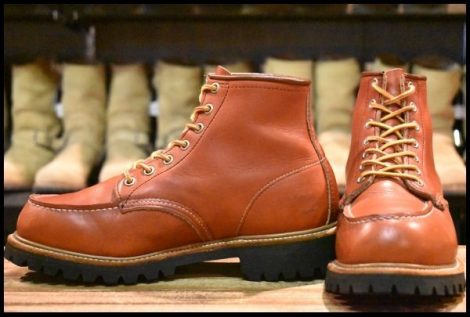 【7.5E 良品 半円犬タグ 98年】レッドウィング 8175 ビブラム アイリッシュセッター 赤茶 モックトゥ 編み上げ ブーツ redwing HOPESMORE