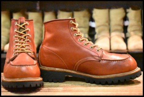 【7.5E 良品 半円犬タグ 98年】レッドウィング 8175 ビブラム アイリッシュセッター 赤茶 モックトゥ 編み上げ ブーツ redwing HOPESMORE