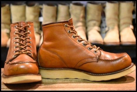 【6.5E 良品 旧犬タグ スクエアステッチ 88年1月刻印】レッドウィング 875 アイリッシュセッター 茶 ビンテージ ブーツ redwing HOPESMORE