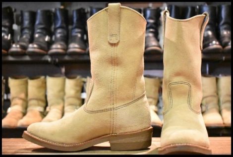 【7.5E 良品 06年】レッドウィング 8156 スエード ペコス ベージュ ホーソーン アビレーンラフアウト ブーツ redwing pecos HOPESMORE