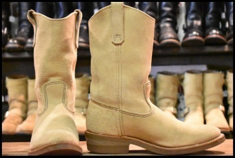 【7.5E 良品 06年】レッドウィング 8156 スエード ペコス ベージュ ホーソーン アビレーンラフアウト ブーツ redwing pecos HOPESMORE