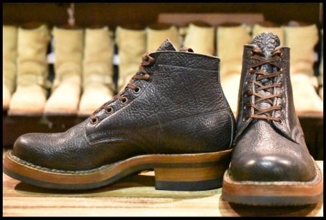 【7.5E 美品】WHITE’S ホワイツ セミドレス ブラックブルハイド 黒 ビブラム700ダブルミッド レースアップ 編み上げ ブーツ HOPESMORE