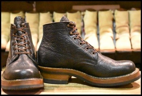 【7.5E 美品】WHITE’S ホワイツ セミドレス ブラックブルハイド 黒 ビブラム700ダブルミッド レースアップ 編み上げ ブーツ HOPESMORE