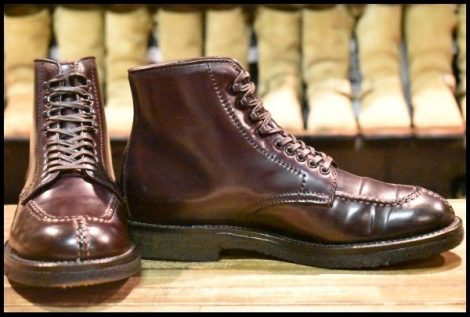 【5.5D 箱付 美品】ALDEN オールデン 4540H タンカーブーツ ＃8 バーガンディ コードバン ガムソール 編み上げ レースアップ HOPESMORE