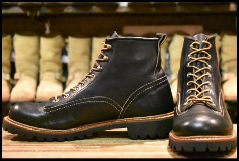 【8.5D 良品 11年】レッドウィング 2935 ビブラム ラインマン ブラック 黒 ラグソール レースアップ LTT ブーツ redwing HOPESMORE