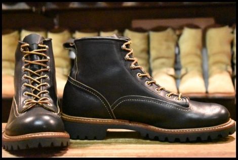【8.5D 良品 11年】レッドウィング 2935 ビブラム ラインマン ブラック 黒 ラグソール レースアップ LTT ブーツ redwing HOPESMORE