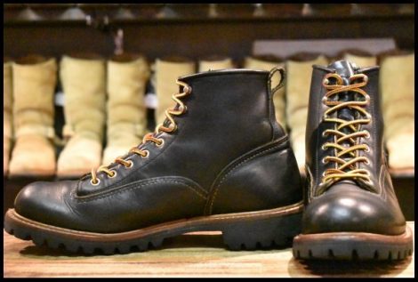 【9D 良品 11年】レッドウィング 2935 ビブラム ラインマン ブラック 黒 ラグソール レースアップ LTT ブーツ redwing HOPESMORE