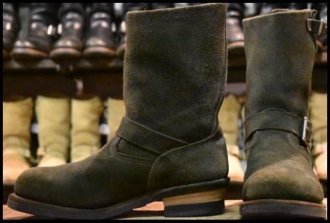 【9D 良品 BEAMS別注 07年】レッドウィング 8274 黒スエード エンジニア ラフアウト スチールトゥ ブーツ redwing HOPESMORE