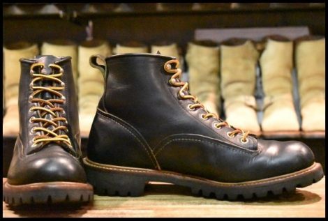 【9D 良品 11年】レッドウィング 2935 ビブラム ラインマン ブラック 黒 ラグソール レースアップ LTT ブーツ redwing HOPESMORE