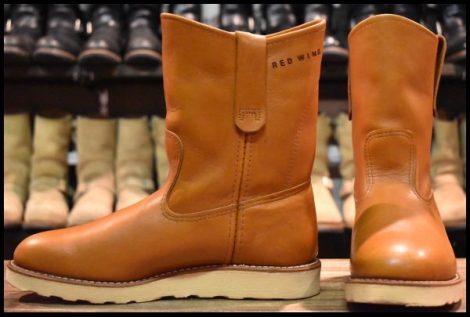 【7E 美品 11年】レッドウィング 9866 ゴールドラセット ペコス 茶 プルオン クッションソール ブーツ redwing pecos HOPESMORE