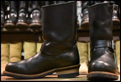 【9D 良品 06年】レッドウィング 2268 エンジニア 黒 ブラッククローム スチールトゥ ブーツ redwing HOPESMORE
