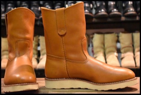 【7E 美品 11年】レッドウィング 9866 ゴールドラセット ペコス 茶 プルオン クッションソール ブーツ redwing pecos HOPESMORE
