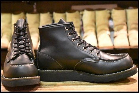 【8D 美品 06年】レッドウイング 8137 アイリッシュセッター 黒 ブラッククローム モックトゥ レースアップ ブーツ redwing HOPESMORE