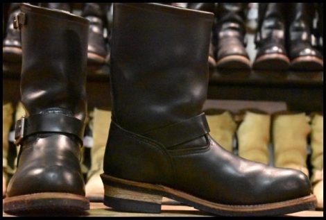 【9D 良品 06年】レッドウィング 2268 エンジニア 黒 ブラッククローム スチールトゥ ブーツ redwing HOPESMORE