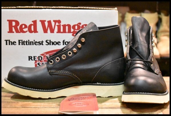 【8D 箱付 DEAD 羽タグ 97年】レッドウィング 8165 アイリッシュセッター 黒 ブラッククローム プレーントゥ ブーツ redwing HOPESMORE