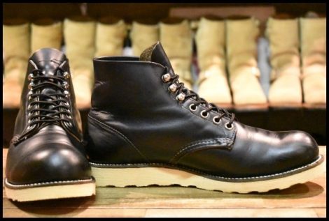 【8D 箱付 良品 犬タグ 98年】レッドウィング 8165 アイリッシュセッター ブラッククローム 黒 編み上げ ブーツ redwing HOPESMORE