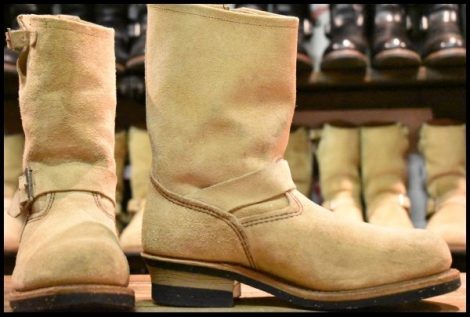 【8D 良品 08年】レッドウィング 8268 スエード エンジニア ホーソーンアビレーンラフアウト スチールトゥ ブーツ redwing HOPESMORE