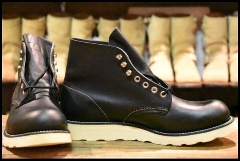 【8D 箱付 DEAD 羽タグ 97年】レッドウィング 8165 アイリッシュセッター 黒 ブラッククローム プレーントゥ ブーツ redwing HOPESMORE
