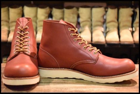 【11D 箱付 美品 犬タグ復刻 19年】レッドウィング 8166 アイリッシュセッター 赤茶 オロラセット プレーントゥ ブーツ redwing HOPESMORE