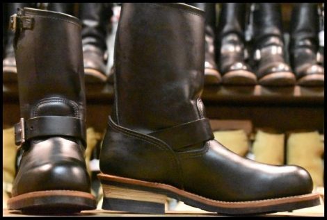 【7.5D 美品 14年】レッドウィング 2268 エンジニア 黒 ブラッククローム スチールトゥ ブーツ redwing HOPESMORE