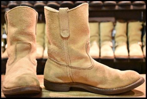 【7.5E 中古 旧羽タグ】レッドウィング 1188 スエード ペコス タン ラフアウト ベージュ ブーツ redwing pecos HOPESMORE