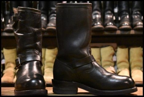 【7E 良品 黒タグ Cマーク PT83】Chippewa チペワ エンジニア 27863 黒 ブラック スチールトゥ ブーツ HOPESMORE
