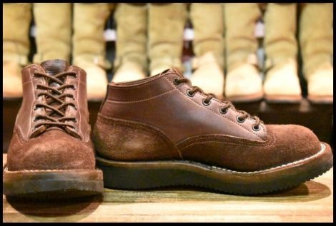 【7E 良品】BAKER’S ベイカーズ NICKS ニックス オックスフォードLTT ブラウンラフアウト スエード 茶 ビブラム2021 短靴 ブーツ HOPESMORE