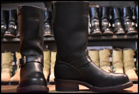 【7.5D 箱付 美品 10年】WESCO ウエスコ カスタムボス ブラック 黒 ビブラム700ブラウン エンジニア ブーツ BOSS HOPESMORE
