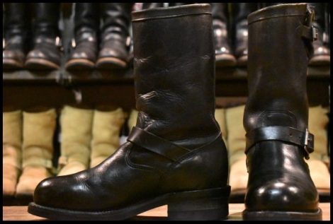 【7E 良品 黒タグ Cマーク PT83】Chippewa チペワ エンジニア 27863 黒 ブラック スチールトゥ ブーツ HOPESMORE