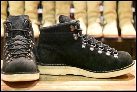 【8EE 箱付 良品 白タグ】Danner ダナー マウンテンライト 30910X ブラック スエード 編み上げ レースアップ ブーツ HOPESMORE