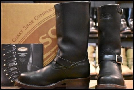 【7.5D 箱付 美品 10年】WESCO ウエスコ カスタムボス ブラック 黒 ビブラム700ブラウン エンジニア ブーツ BOSS HOPESMORE
