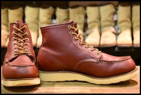 【8E 箱付 良品 犬タグ 98年】レッドウィング 8875 アイリッシュセッター 赤茶 オロラセット モックトゥ ブーツ redwing HOPESMORE