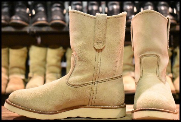【7E 美品 10年】レッドウィング 8168 スエード ペコス ホーソーン アビレーン ラフアウト ベージュ ブーツ redwing pecos HOPESMORE